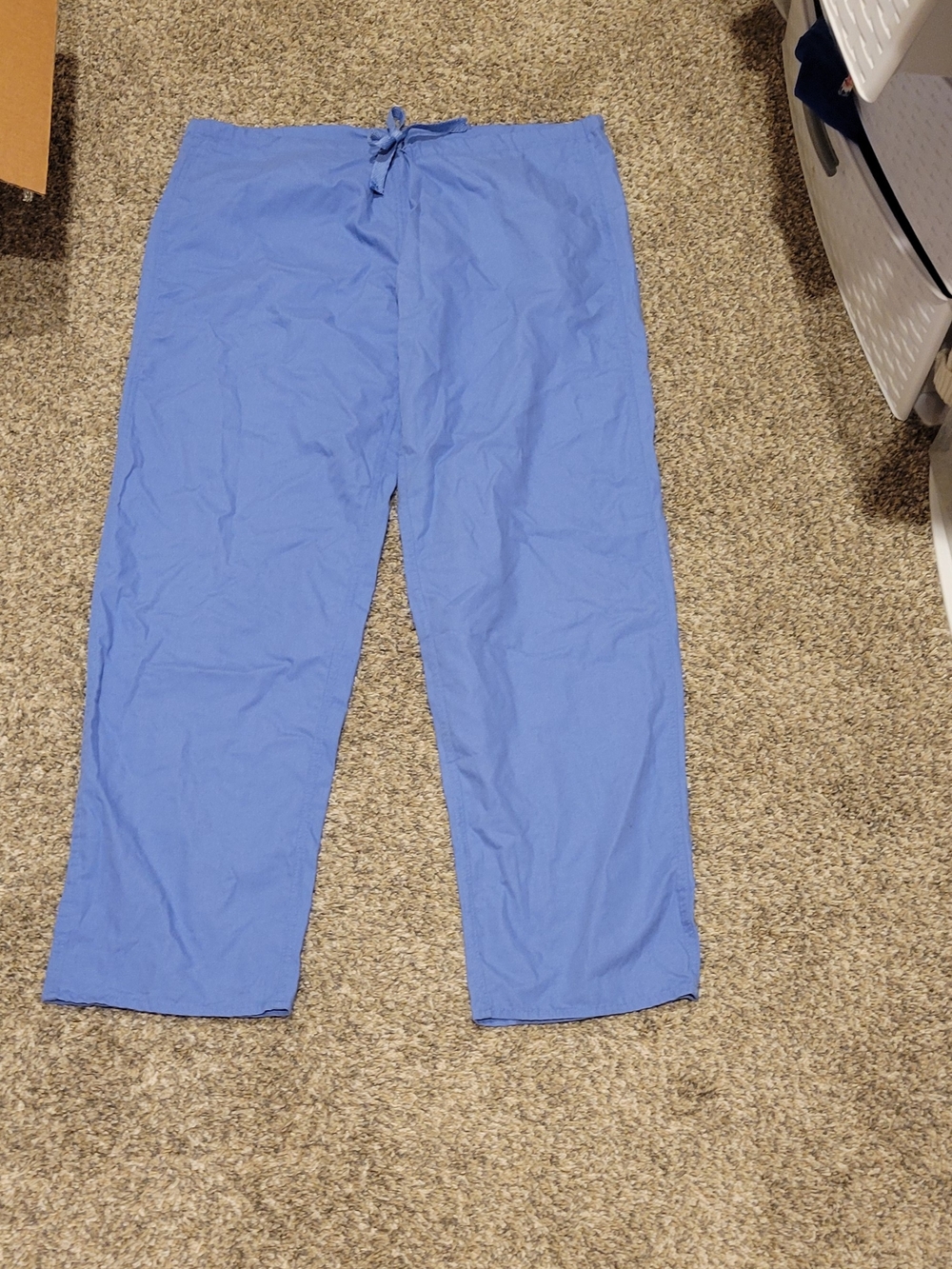 Light Blue Drawstring Scrub Pants